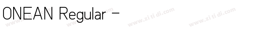 ONEAN Regular 字体转换